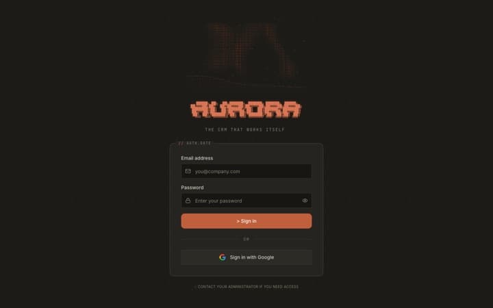 Aurora CRM, ai-powered sales crm: desktop view